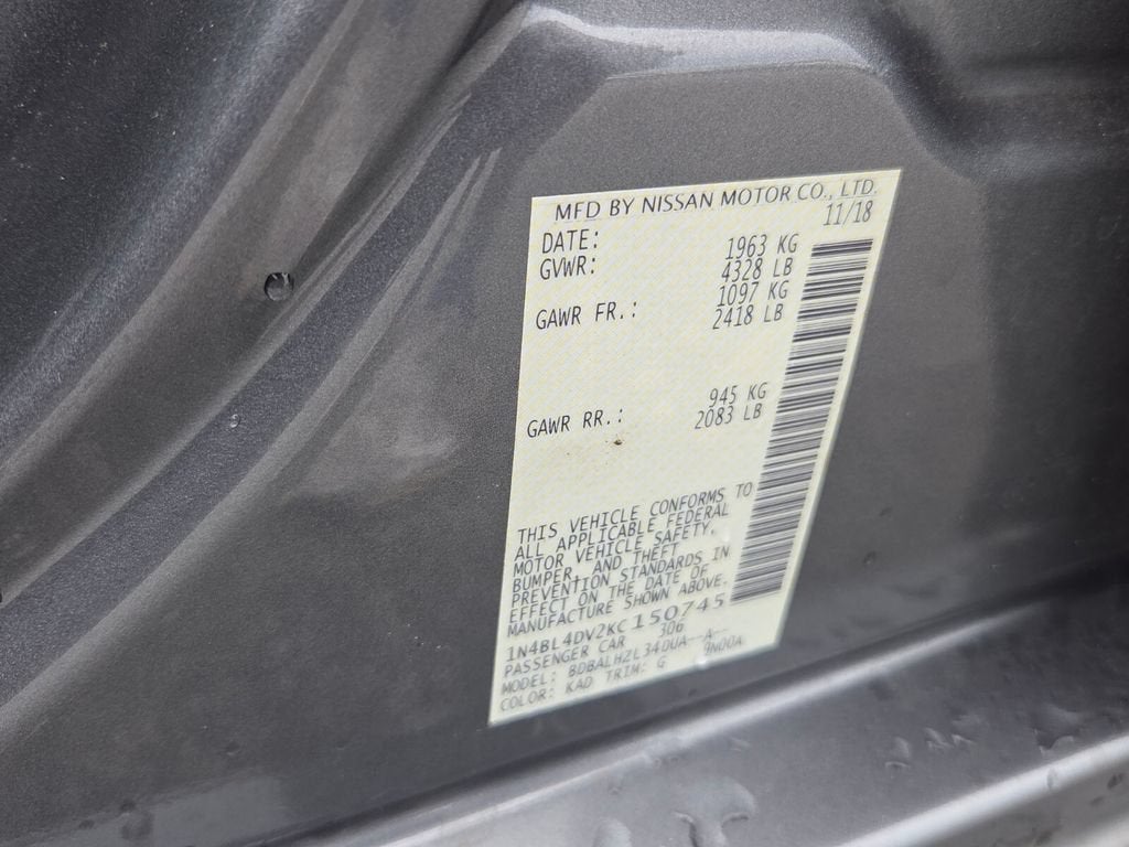 2019 Nissan Altima 2.5 SV