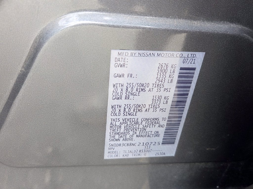 2022 Nissan Pathfinder SL 2WD