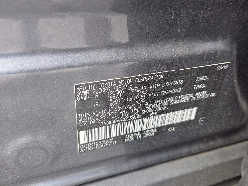 2019 Toyota RAV4 Hybrid Limited